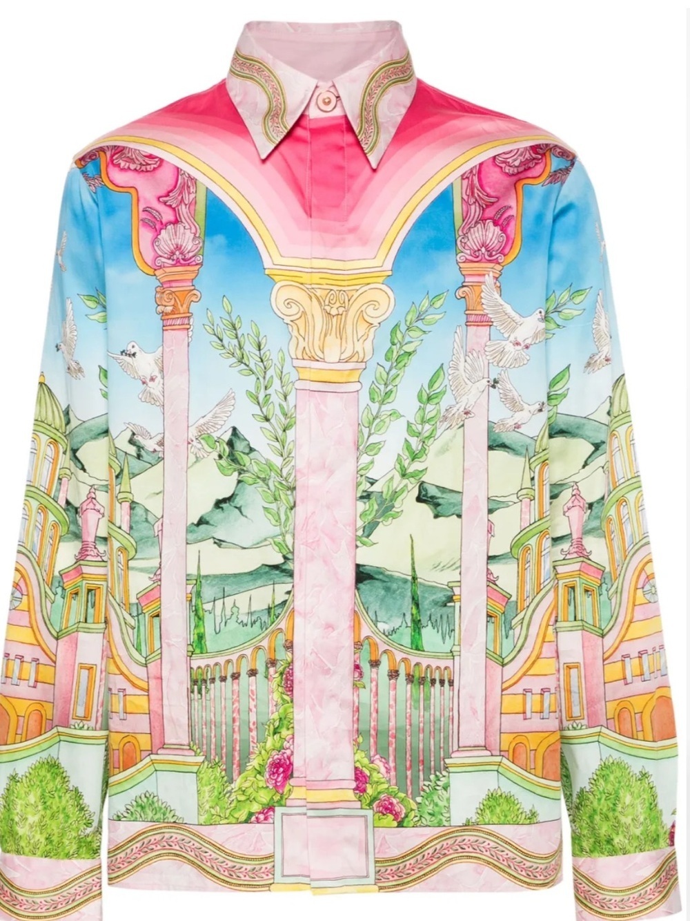 Casablanca Pink Le Jardin Ideal Cotton Shirt NWT